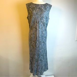 Paradox Paisley MIDI Tie Waist Dress Missy size 16 Cottagecore Boho Vacation